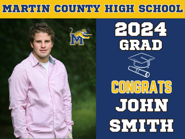 Martin County High School graduation sign