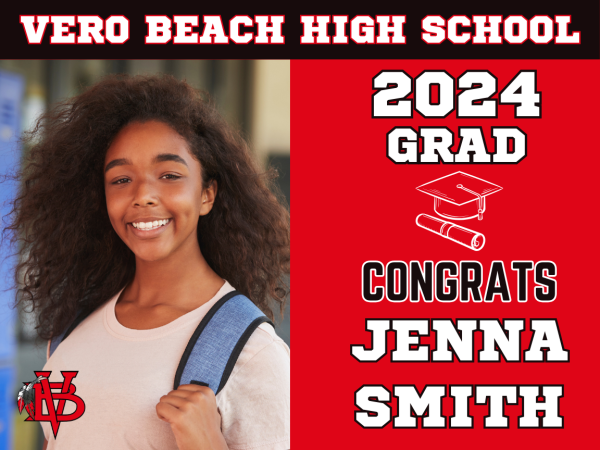 Vero Beach High School graduation sign